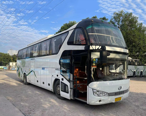 Higer 54 مقعد LHD Euro 5 حافلة اليد الثانية حافلة موثوق بها النقل حافلة سياحية مستعملة