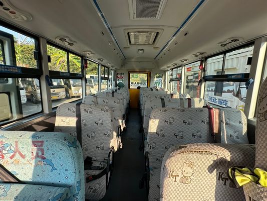 شاحنة مدرسية مستعملة مصنوعة من 36 مقعد محرك الديزل الأصفر LHD ZK6669DX7
