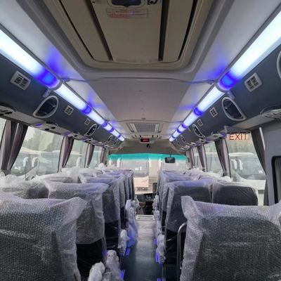 حافلة سياحية مستعملة ShenLong بطول 10 أمتار، 36-43 مقعدًا، حافلة تعمل بالغاز الطبيعي المضغوط (CNG) ذات عجلة قيادة على اليمين (RHD)، حافلة مدرب مستعملة جديدة