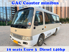 حافلة مستعملة GAC 19seats 6m LHD Euro 3 محرك الديزل 127hp حافلة مصغرة مستعملة
